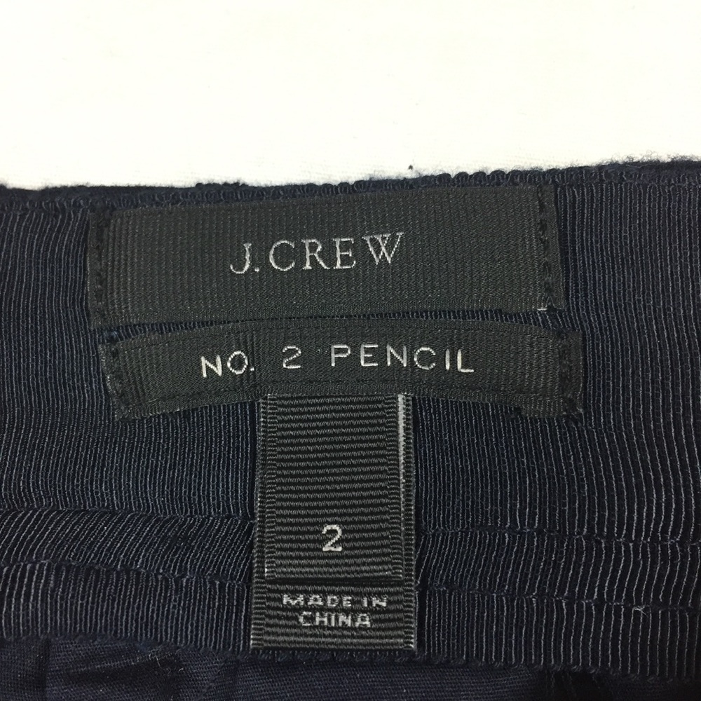 J. Crew navy blue pinwheel eyelet No. 2 skirt 2 - Picture 5 of 7